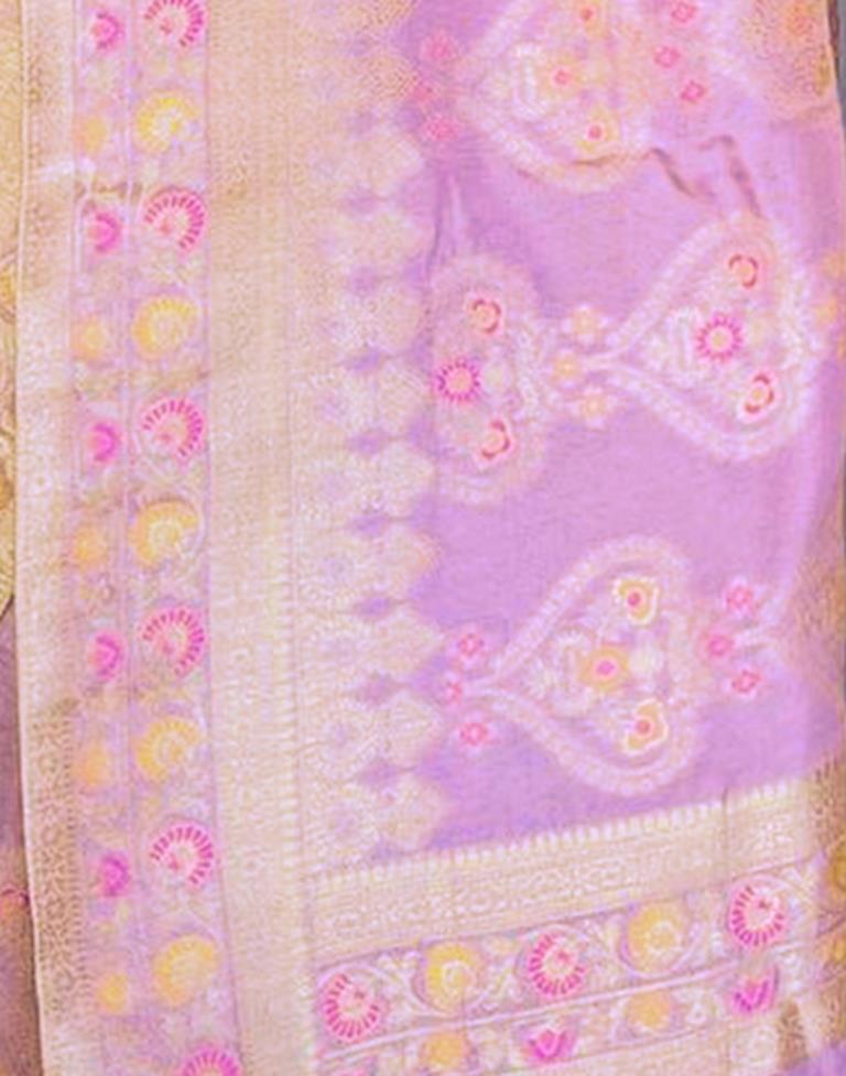 Lavender Jacquard Silk Saree
