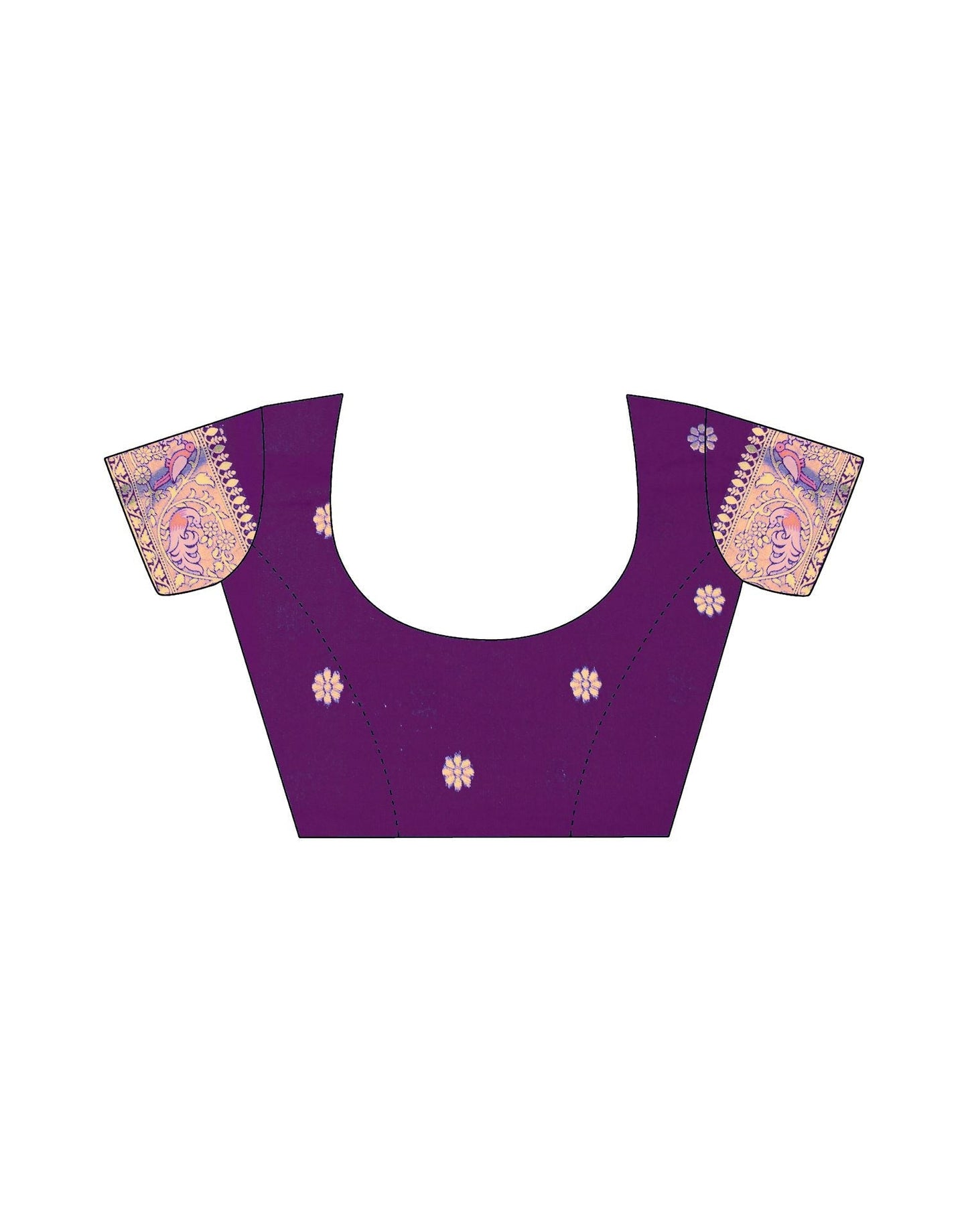 Purple Jacquard Silk Saree