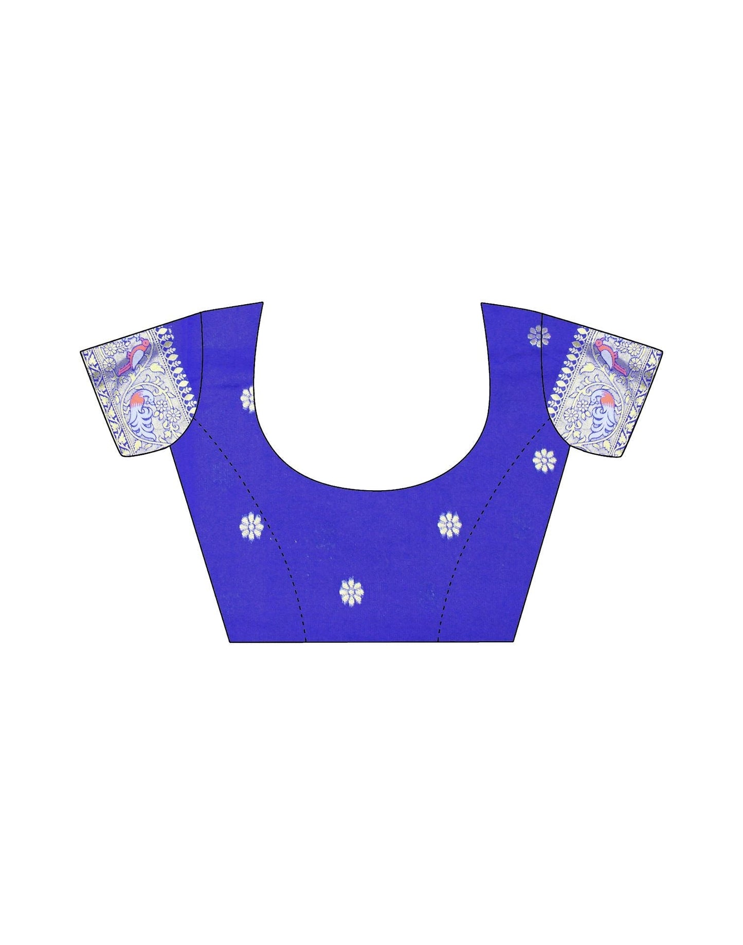 Blue Jacquard Silk Saree