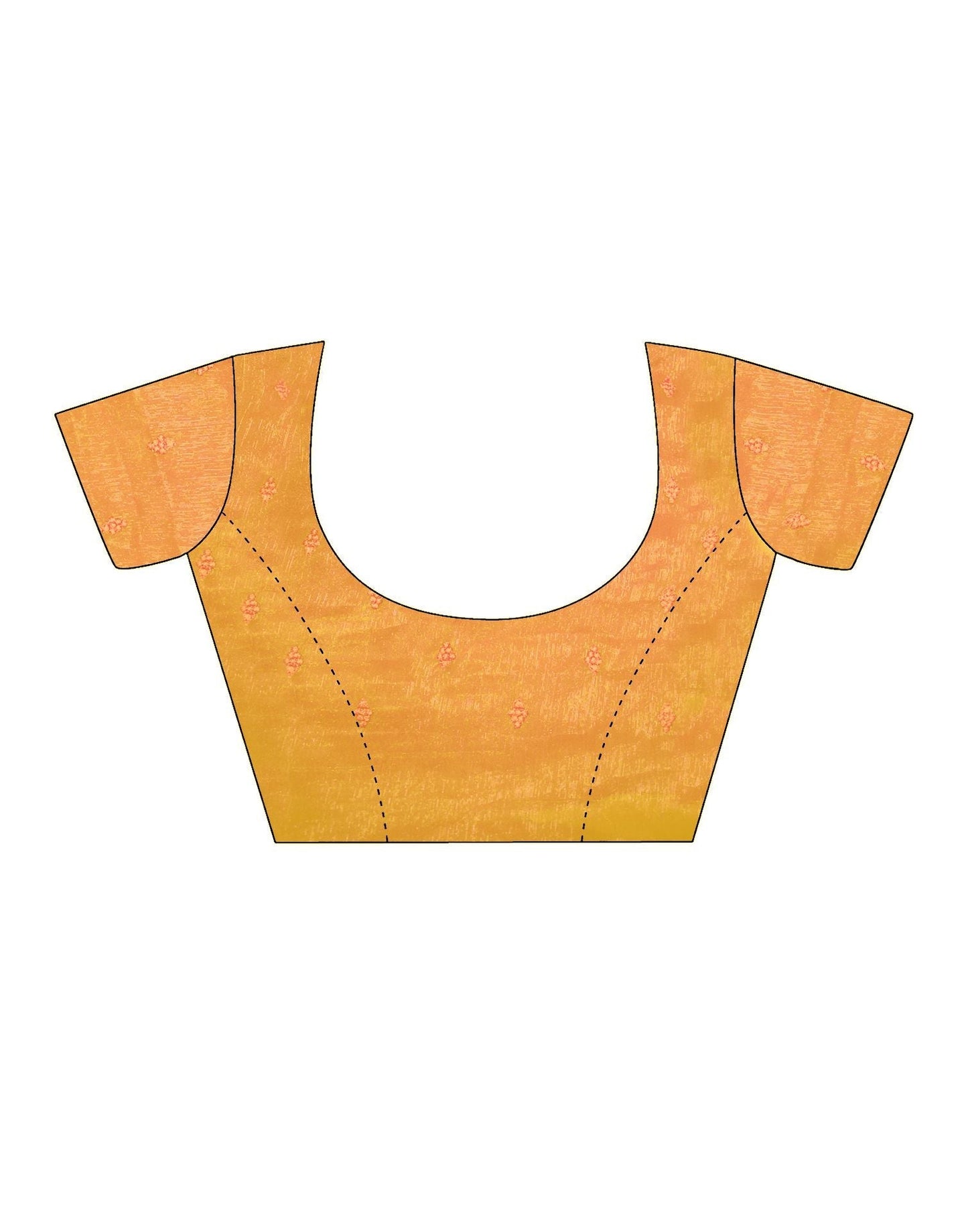 Mustard Plain Chiffon Saree