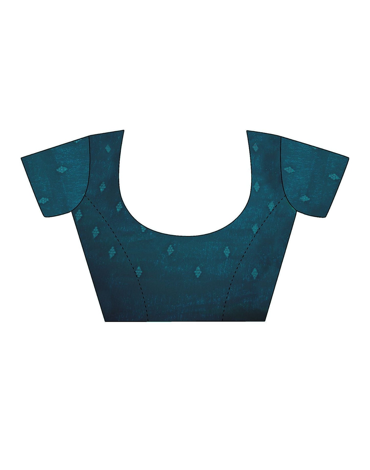 Dark Teal Plain Chiffon Saree