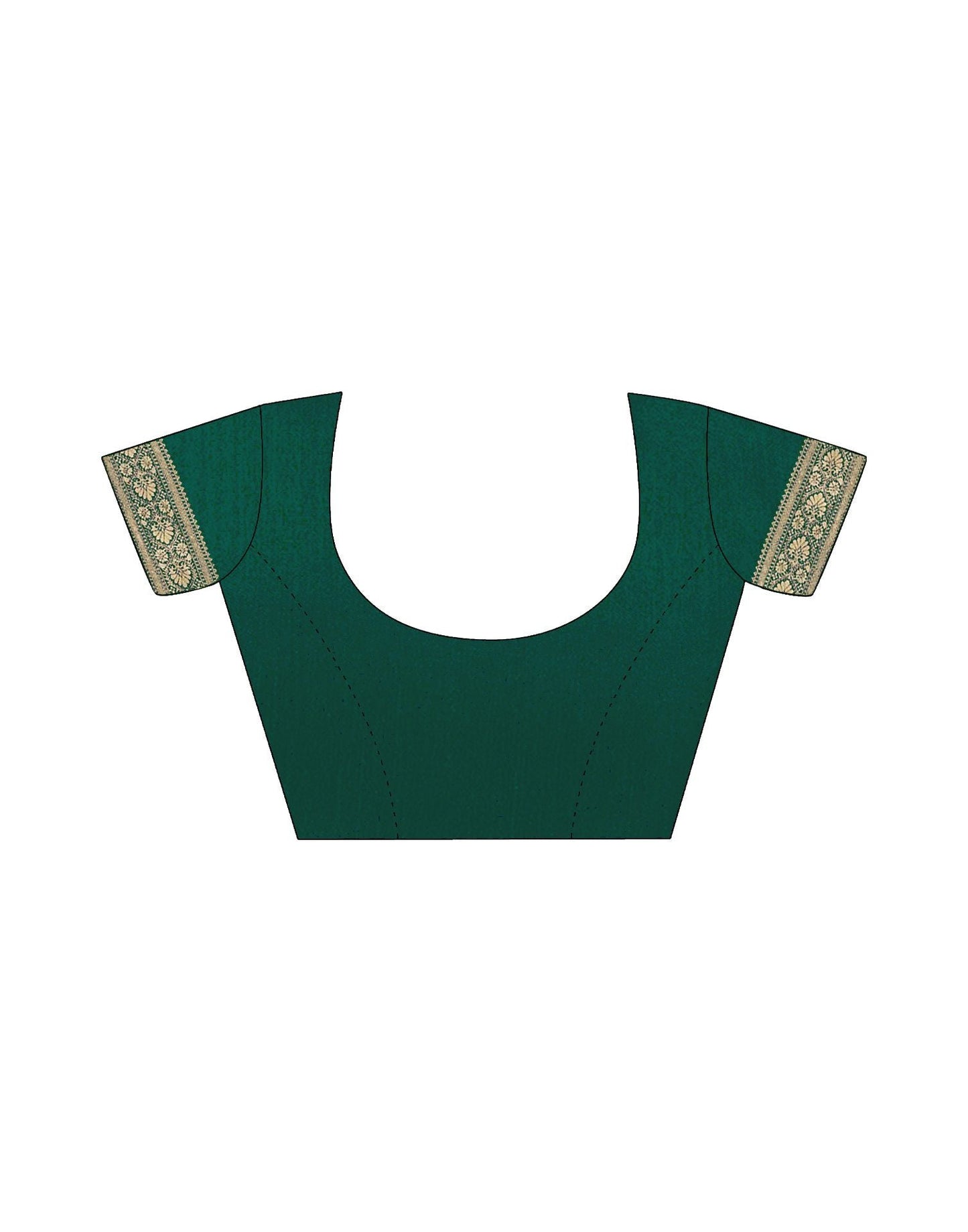 Bottle Green Jacquard Silk Saree