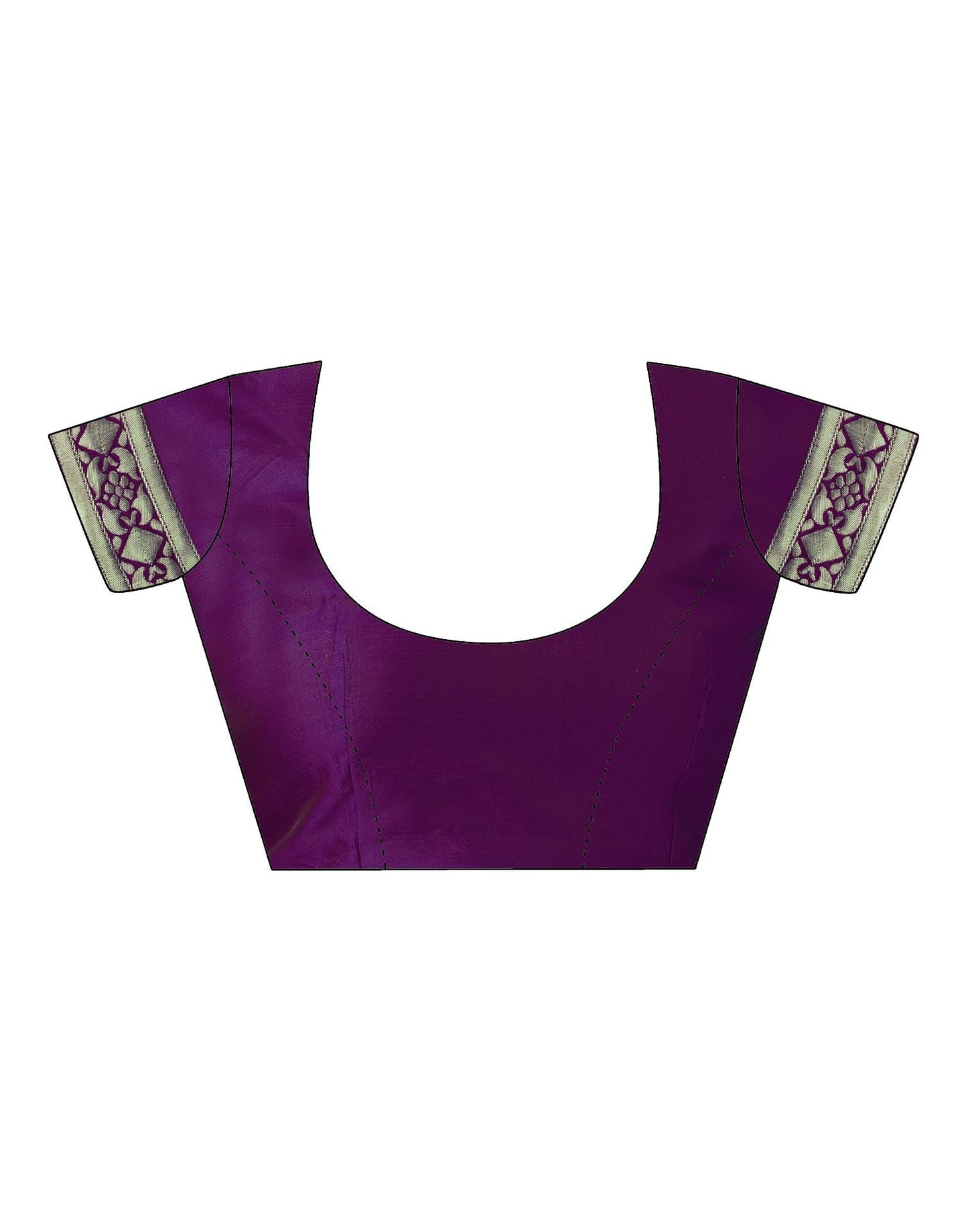 Dark Purple Jacquard Silk Saree