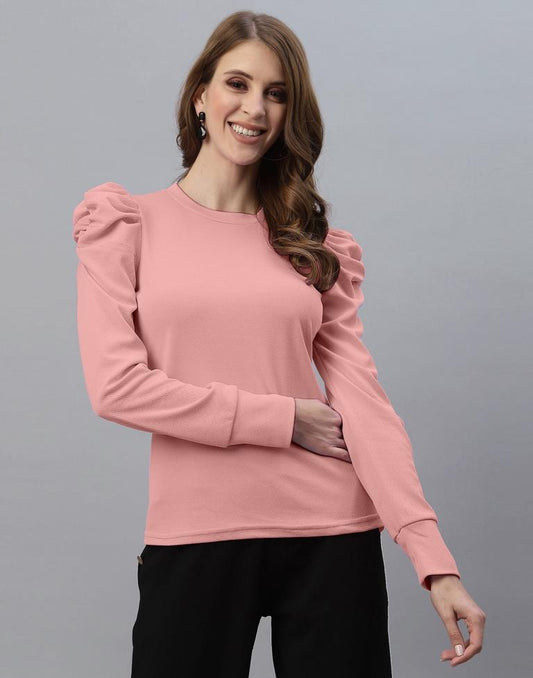 Peach Puff Sleeve Top | Sudathi