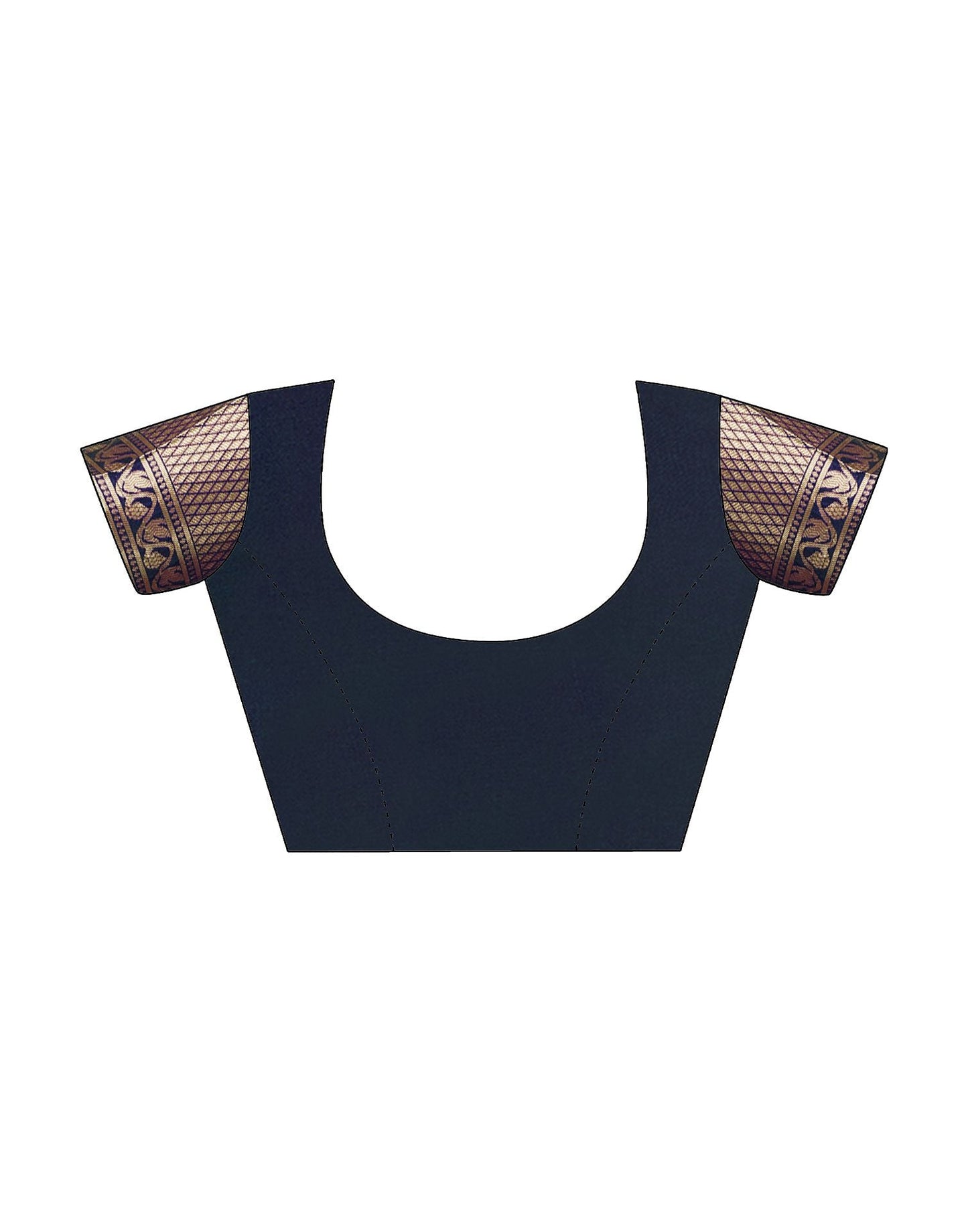 Navy Blue Jacquard Silk Saree