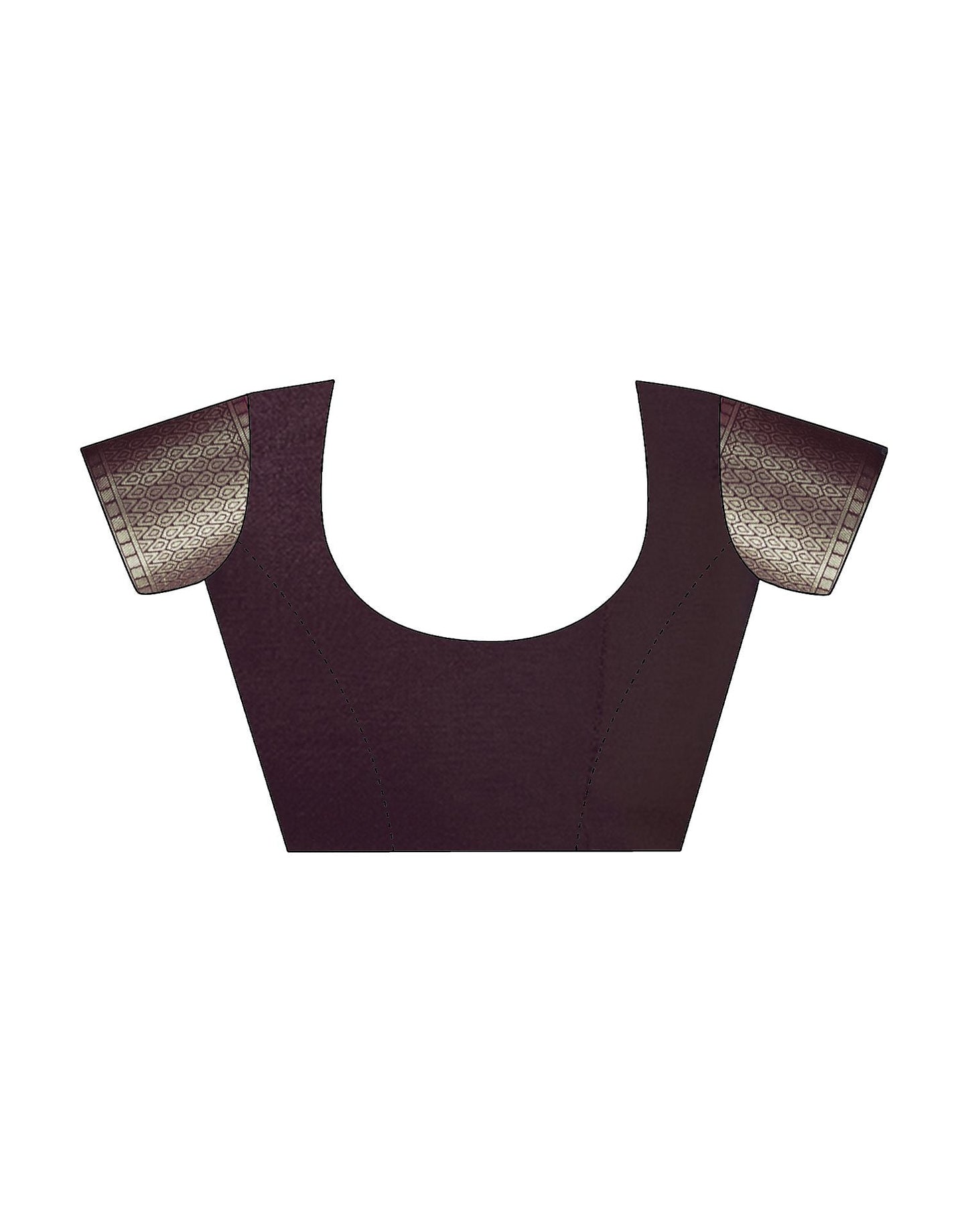 Brown Floral Banarasi Silk Saree