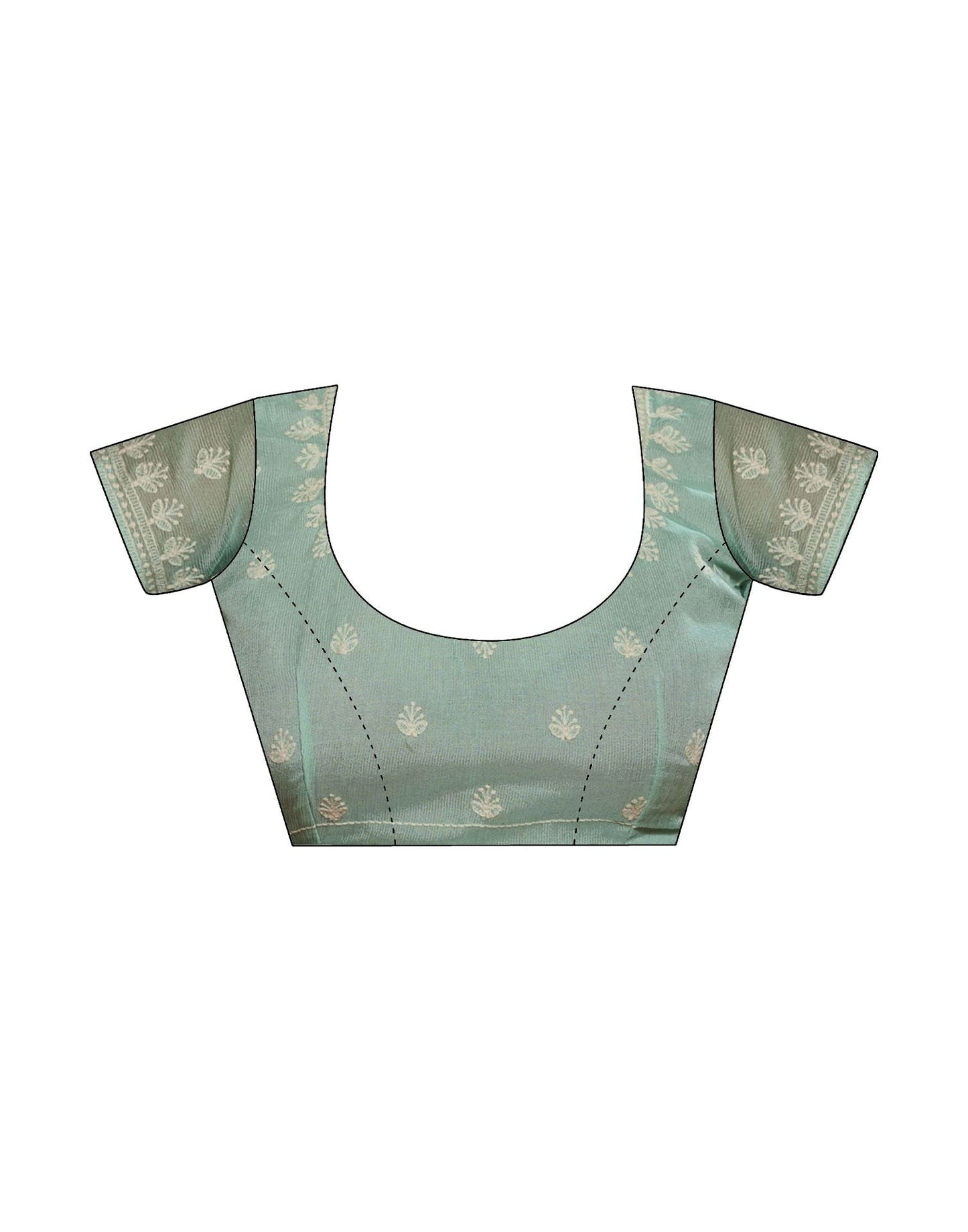 Light Peach Plain Chiffon Saree