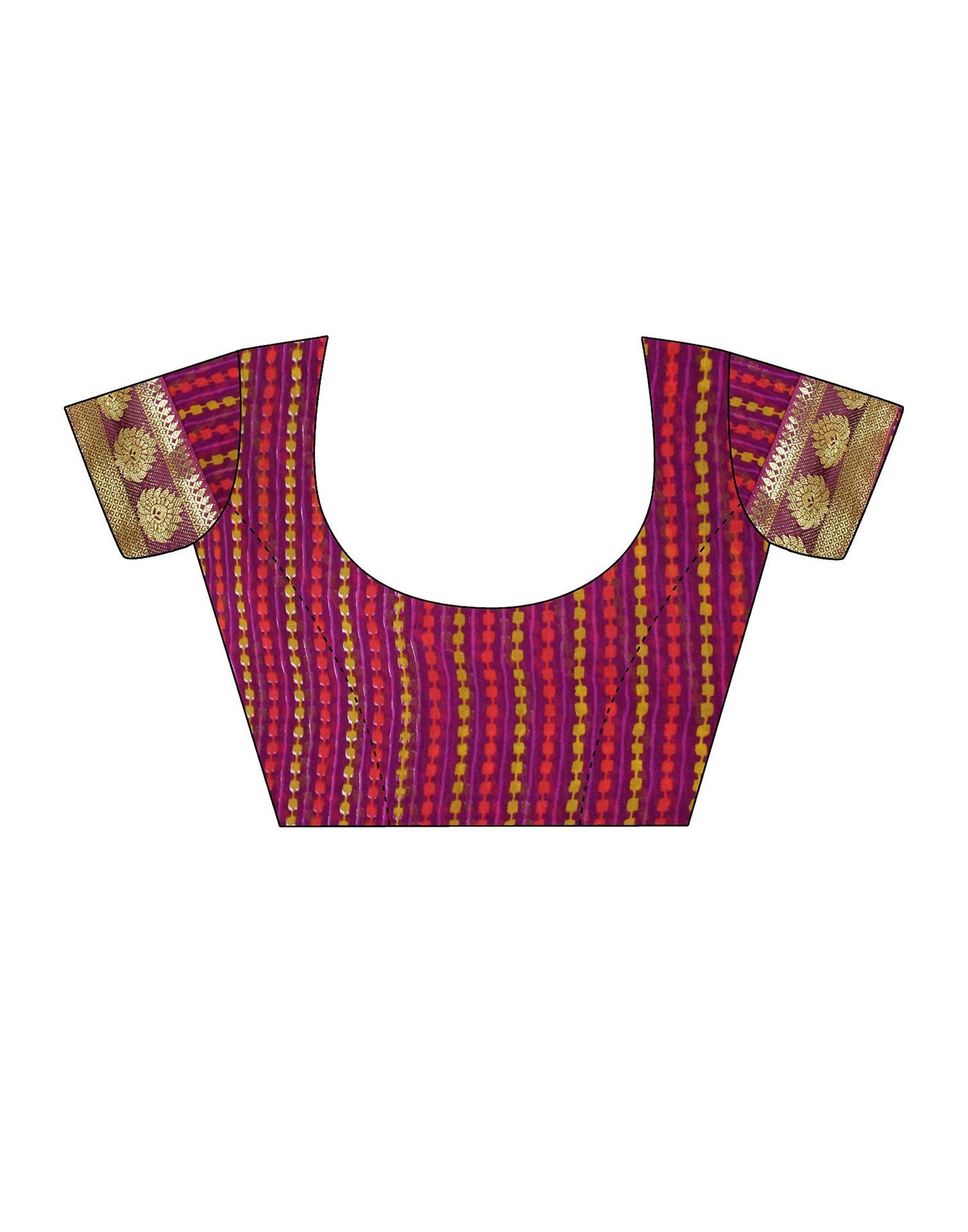 Purple Printed Georgette Saree
