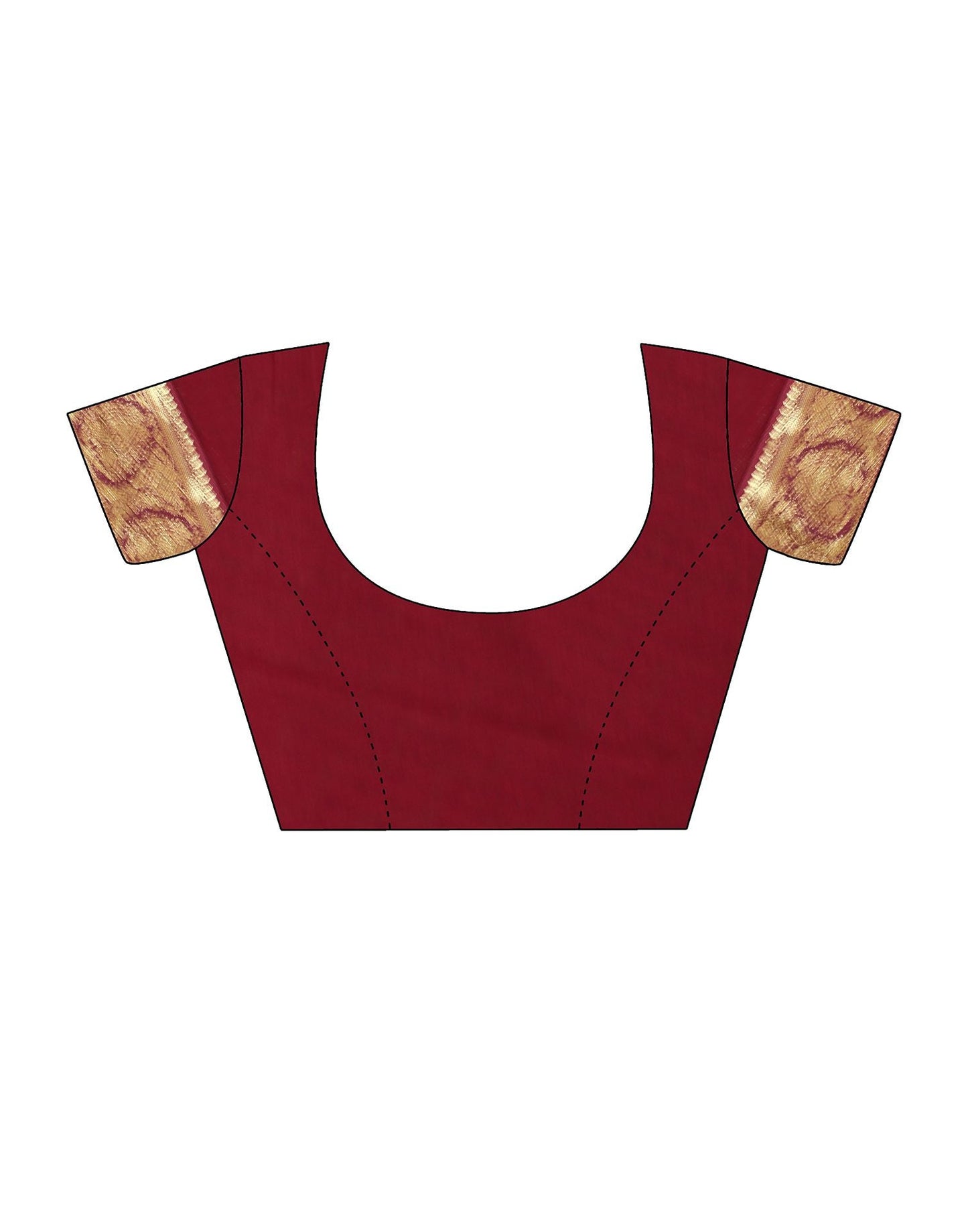 Dark Red Printed Georgette Saree