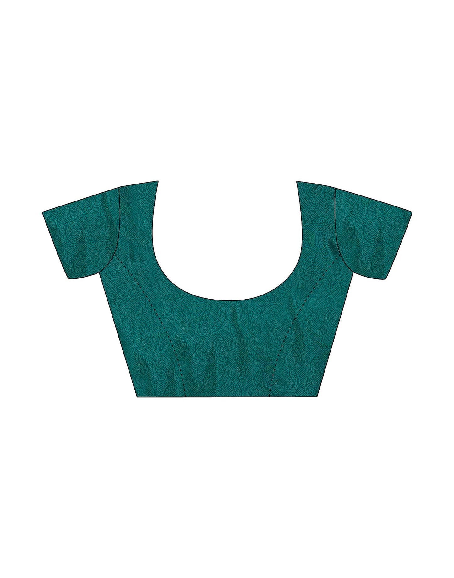 Rama Printed Silk Saree