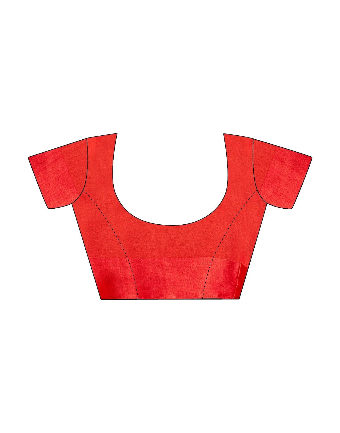 Red Printed Chiffon Saree