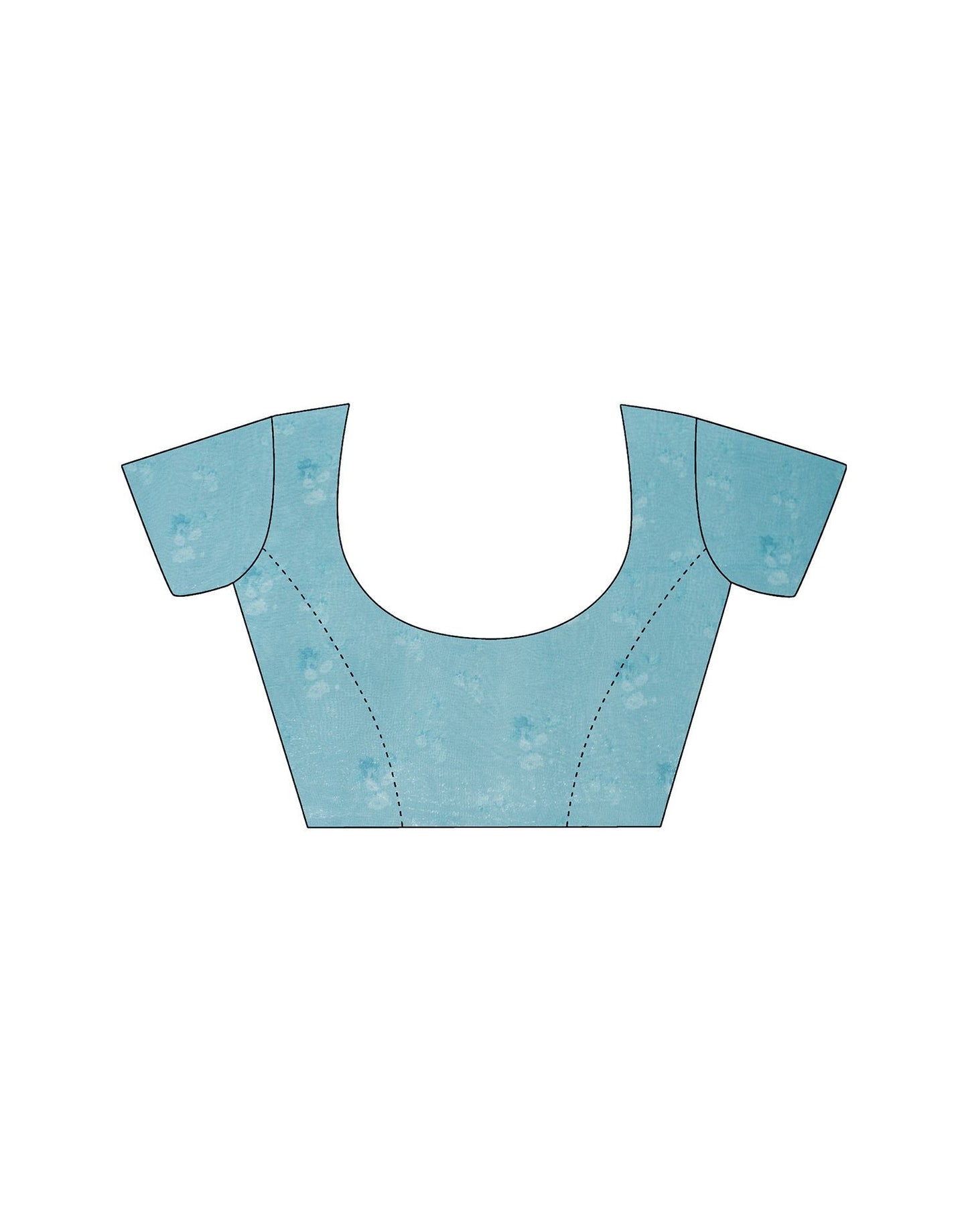 White Printed Georgette Saree