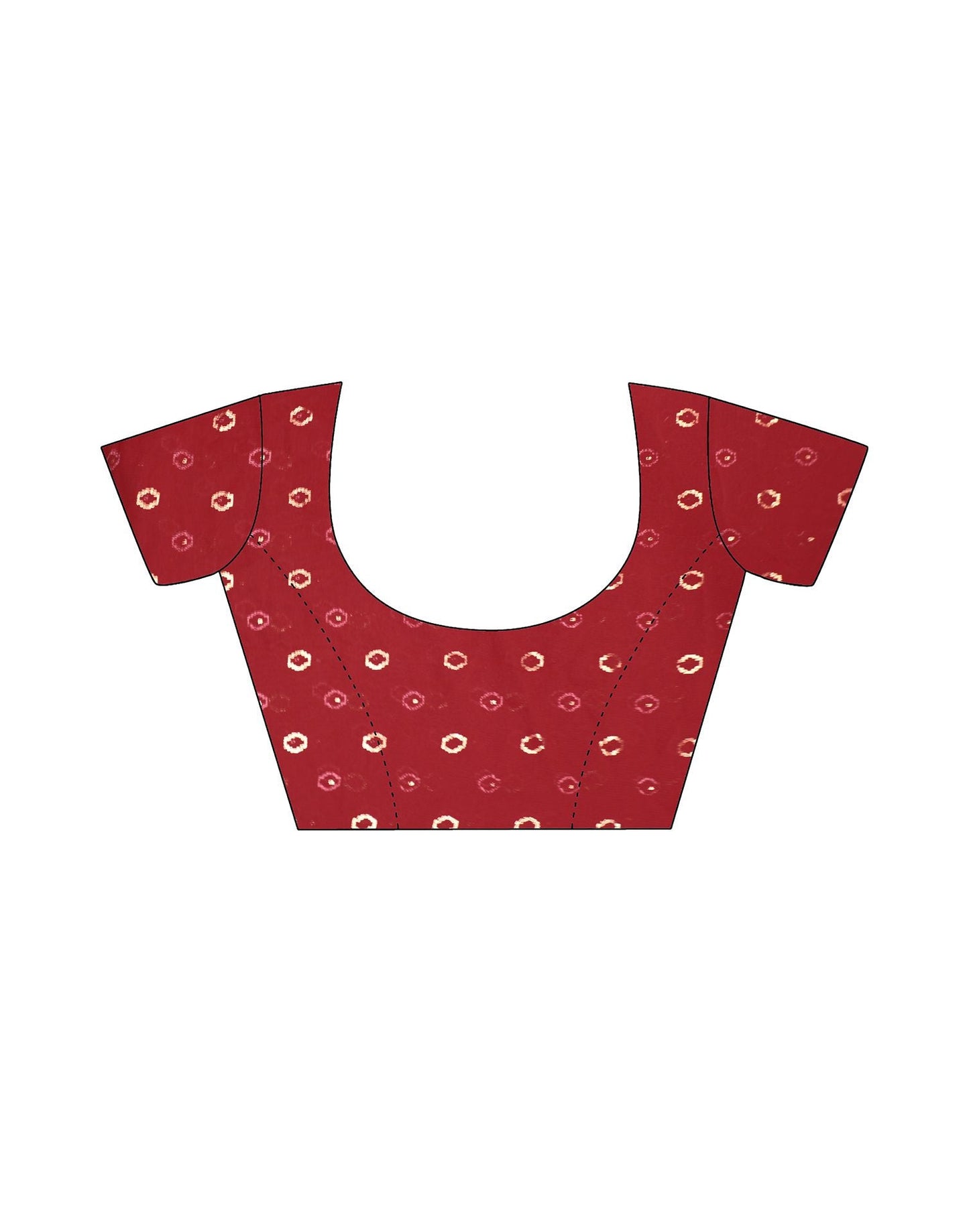 Red Printed Georgette Saree