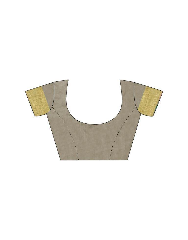 Grey Silk Woven Saree