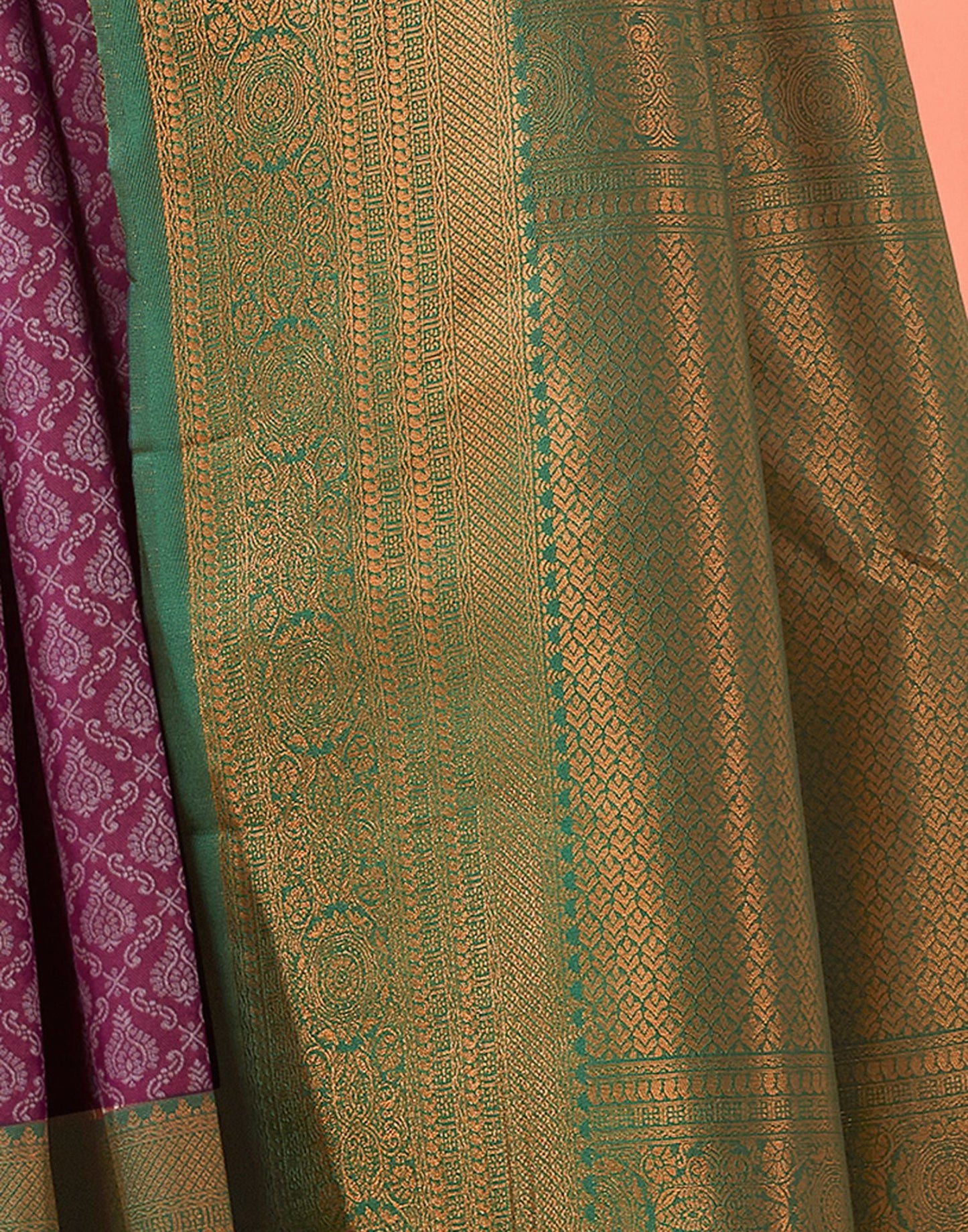 Dark Violet Jacquard Silk Saree