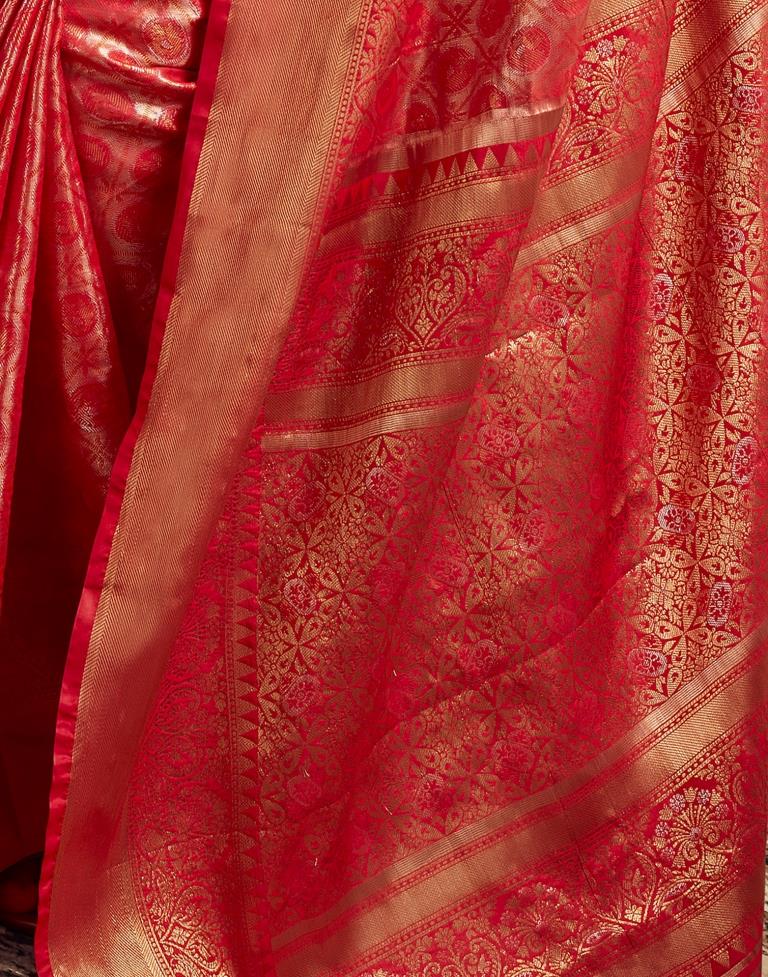 Red Silk Kanjivaram Saree