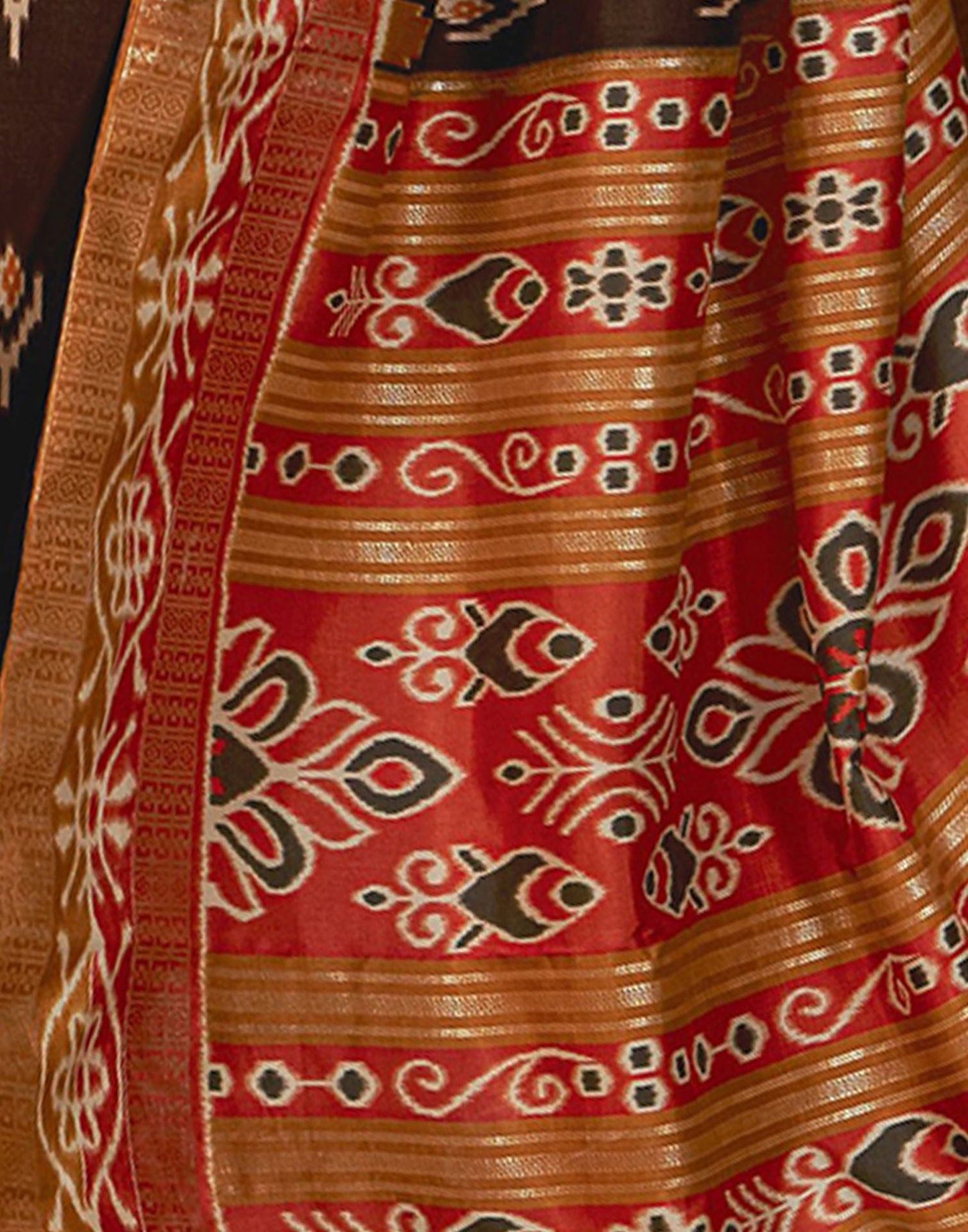 Turmeric Yellow Printed Silk Saree