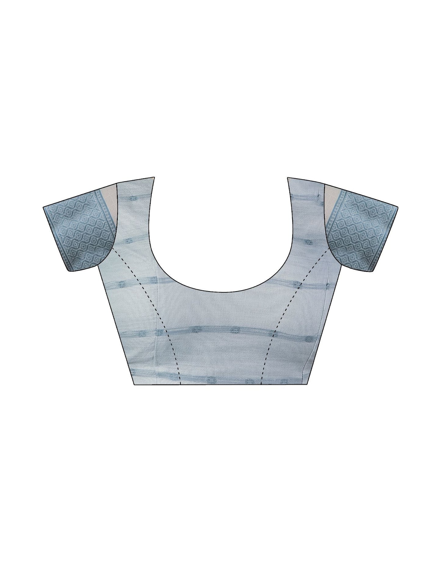 Light Grey Jacquard Linen Saree