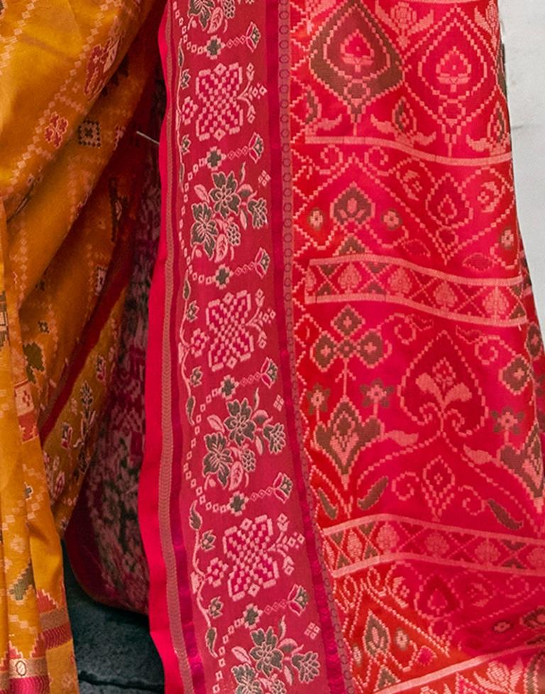 Turmeric Yellow Silk Woven Saree