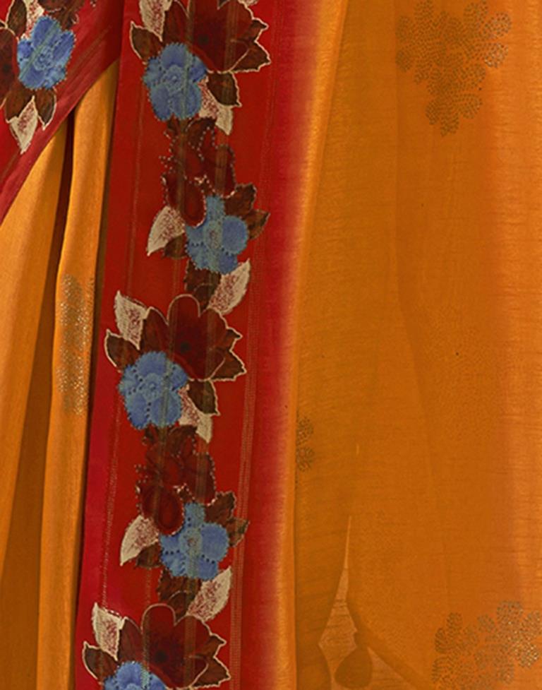Turmeric Silk Printed Saree