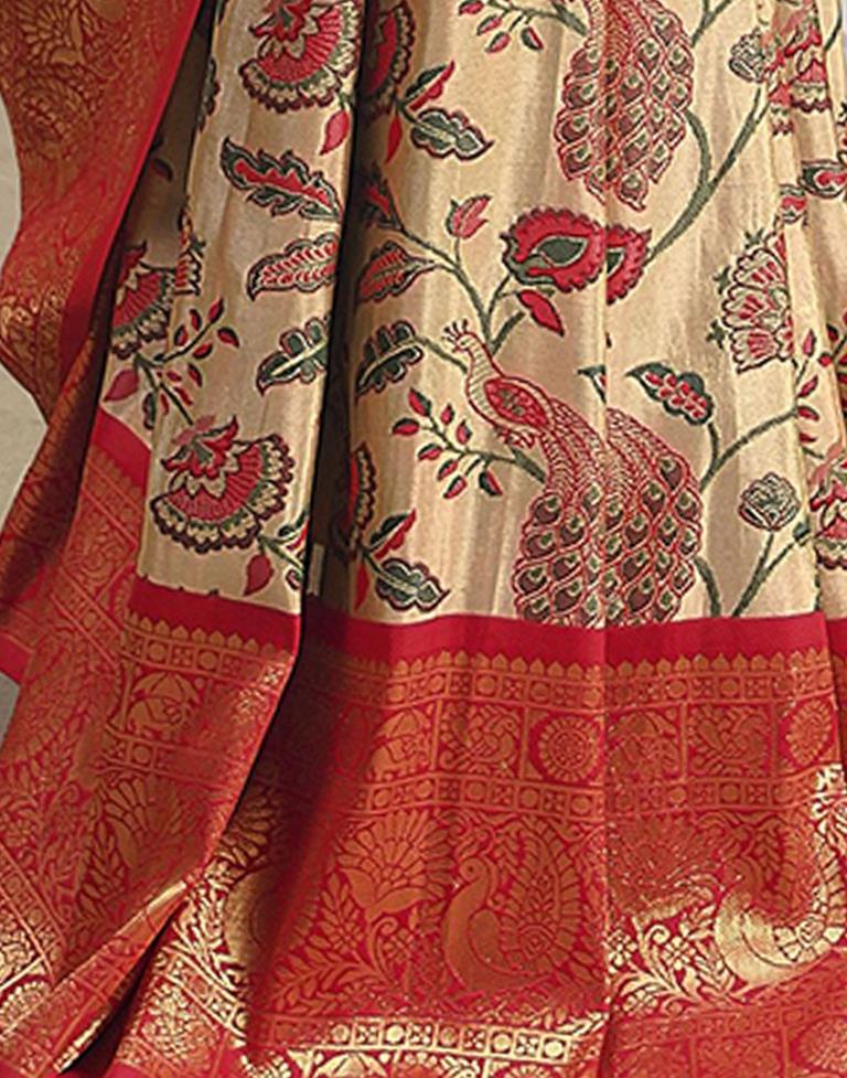 Golden Silk Woven Saree