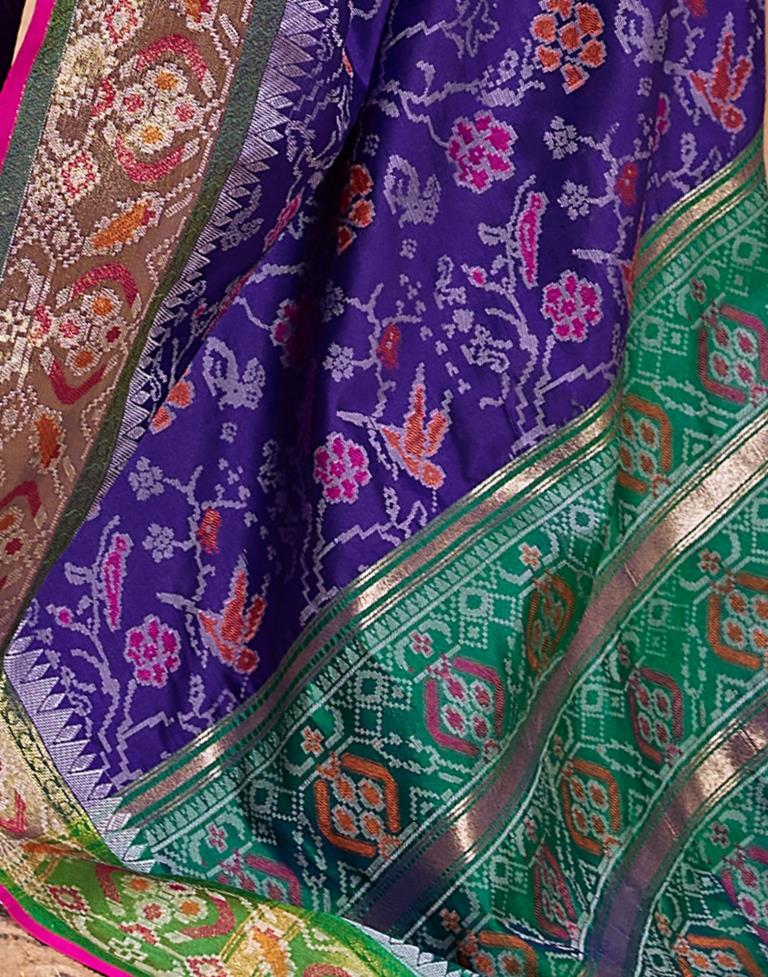 Indigo Silk Woven Saree