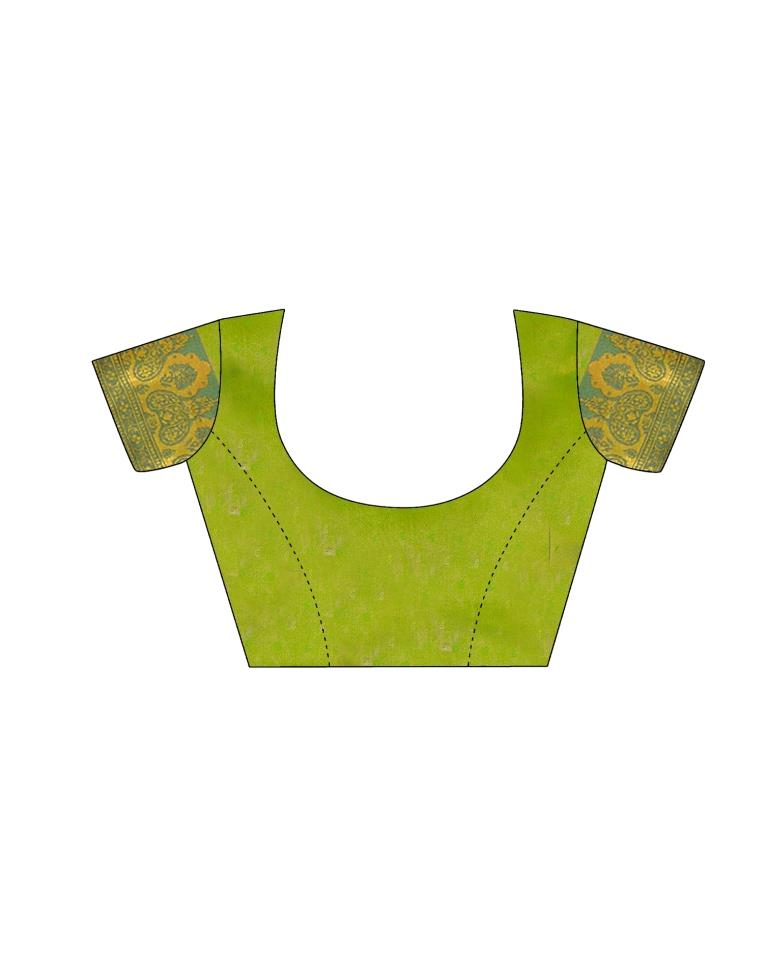 Yellow  Silk Woven Saree