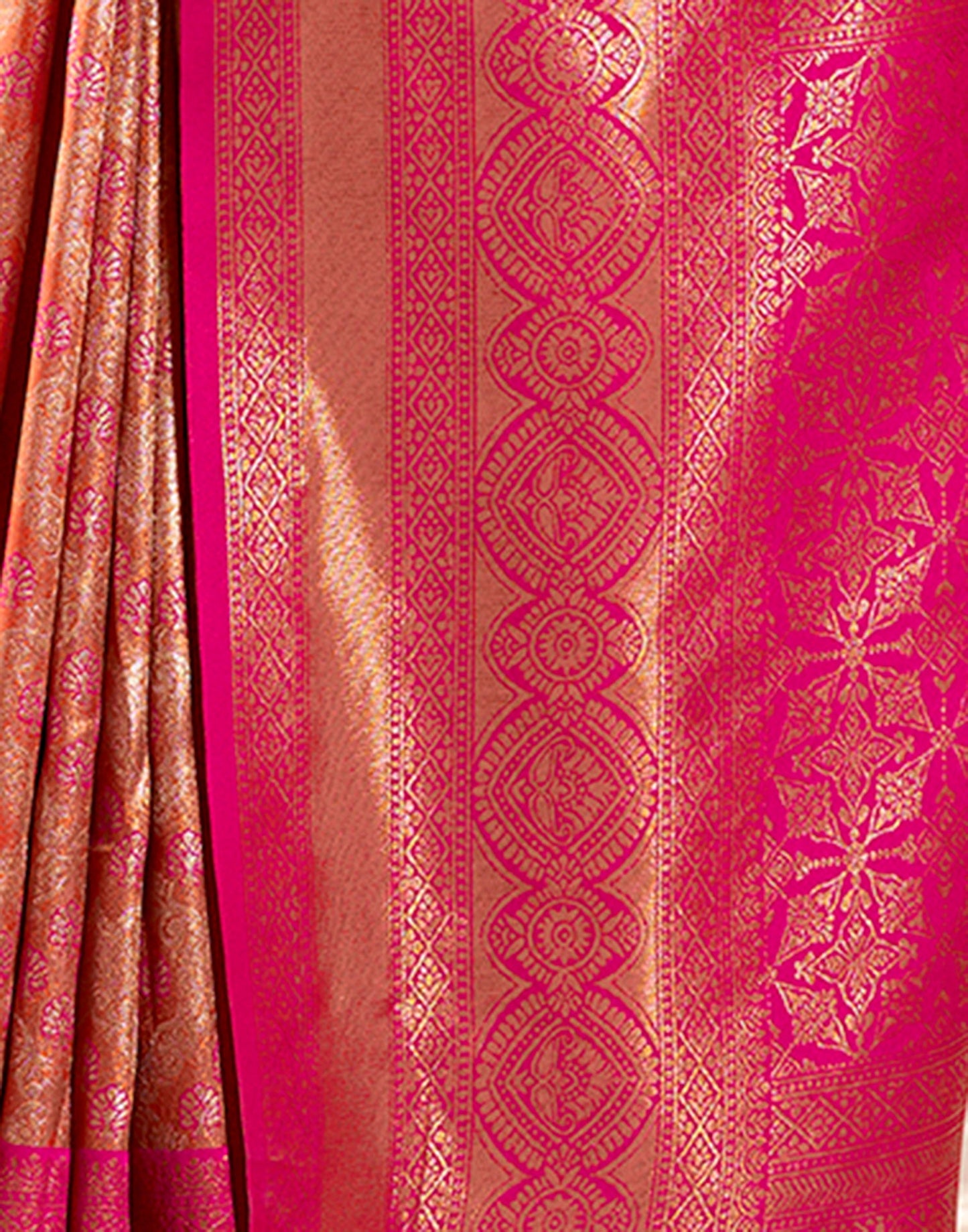Pink Silk Weaving Saree