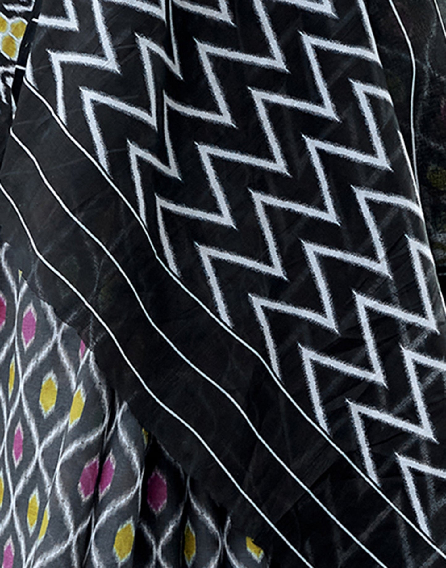 Grey Cotton Printed Saree