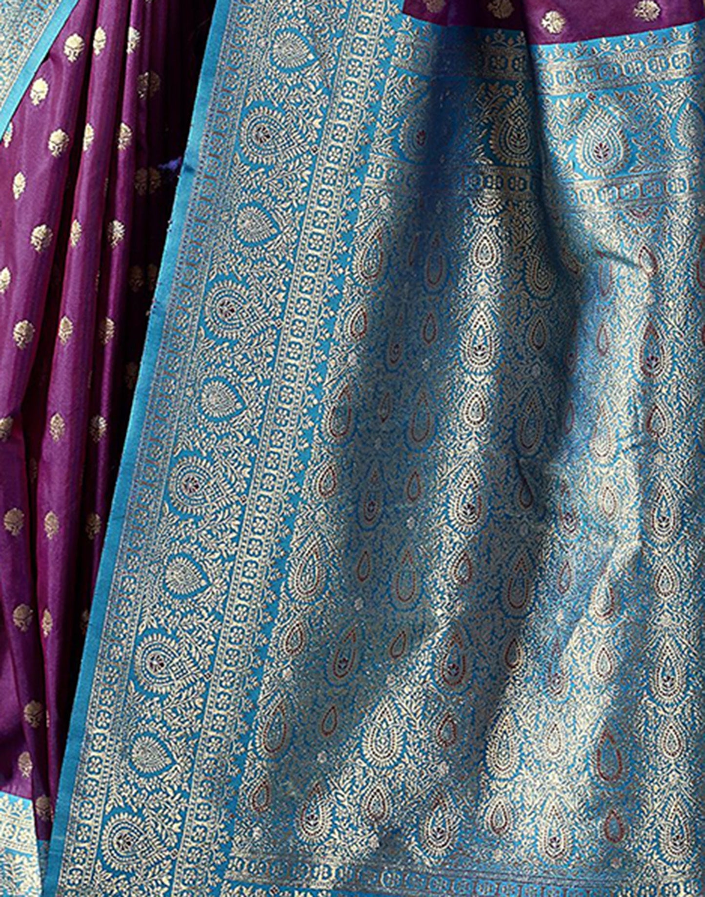 Purple Silk Weaving Saree