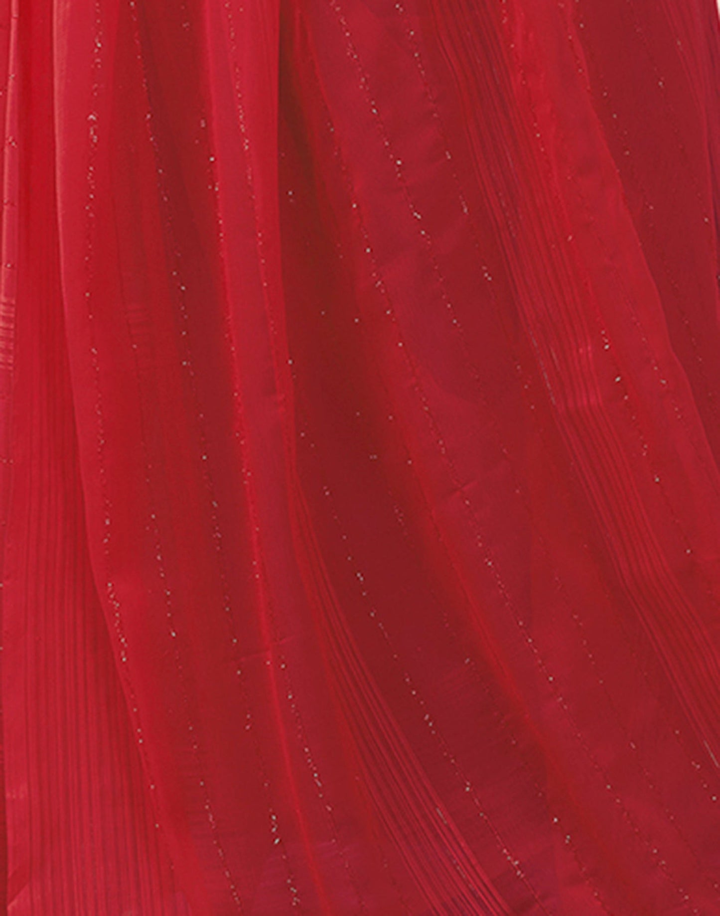 Red Georgette Plain Saree