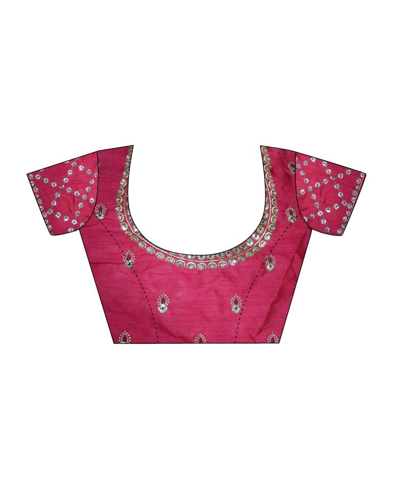 Deep Purple Georgette Plain Saree