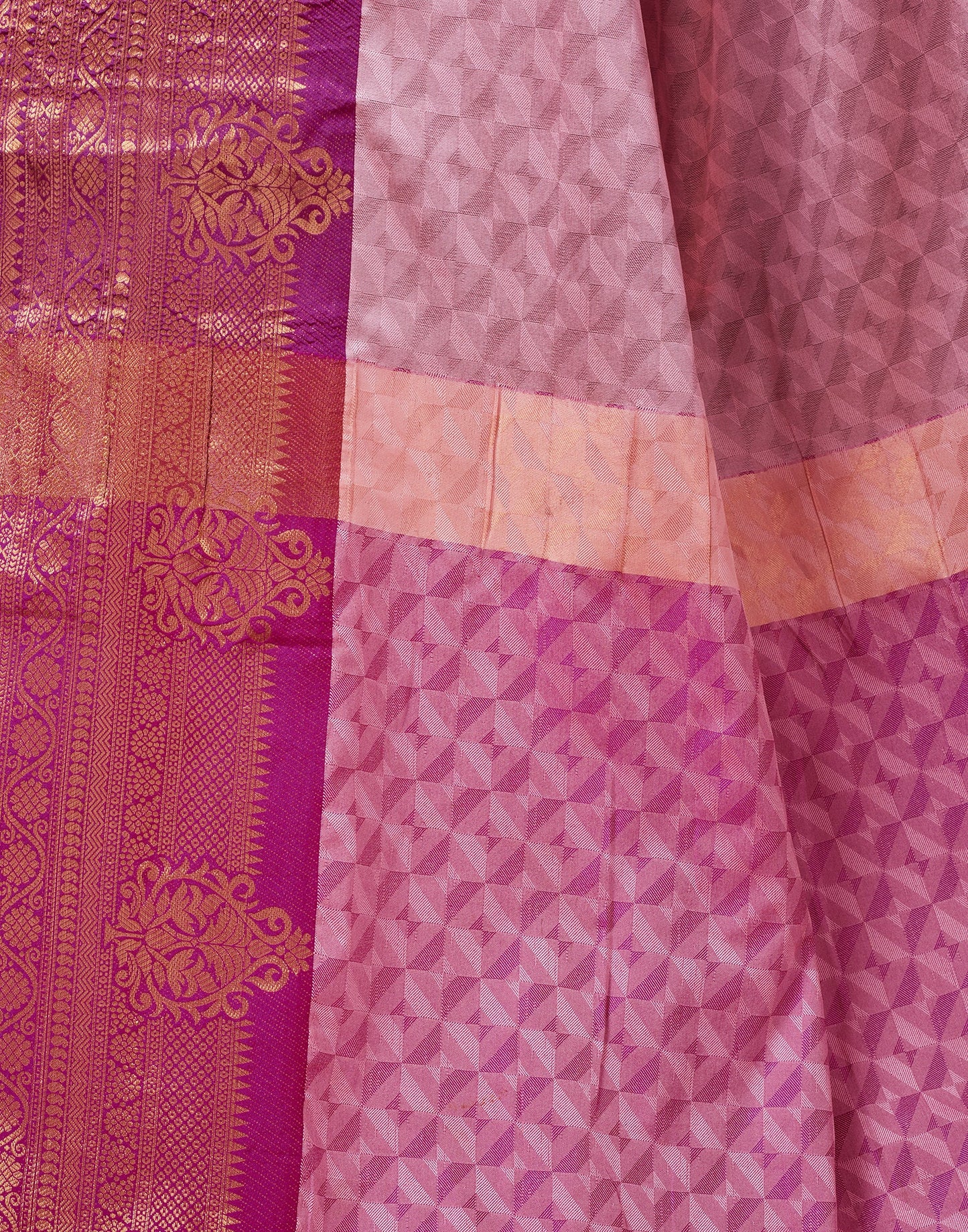 Light Pink Silk Weaves Saree