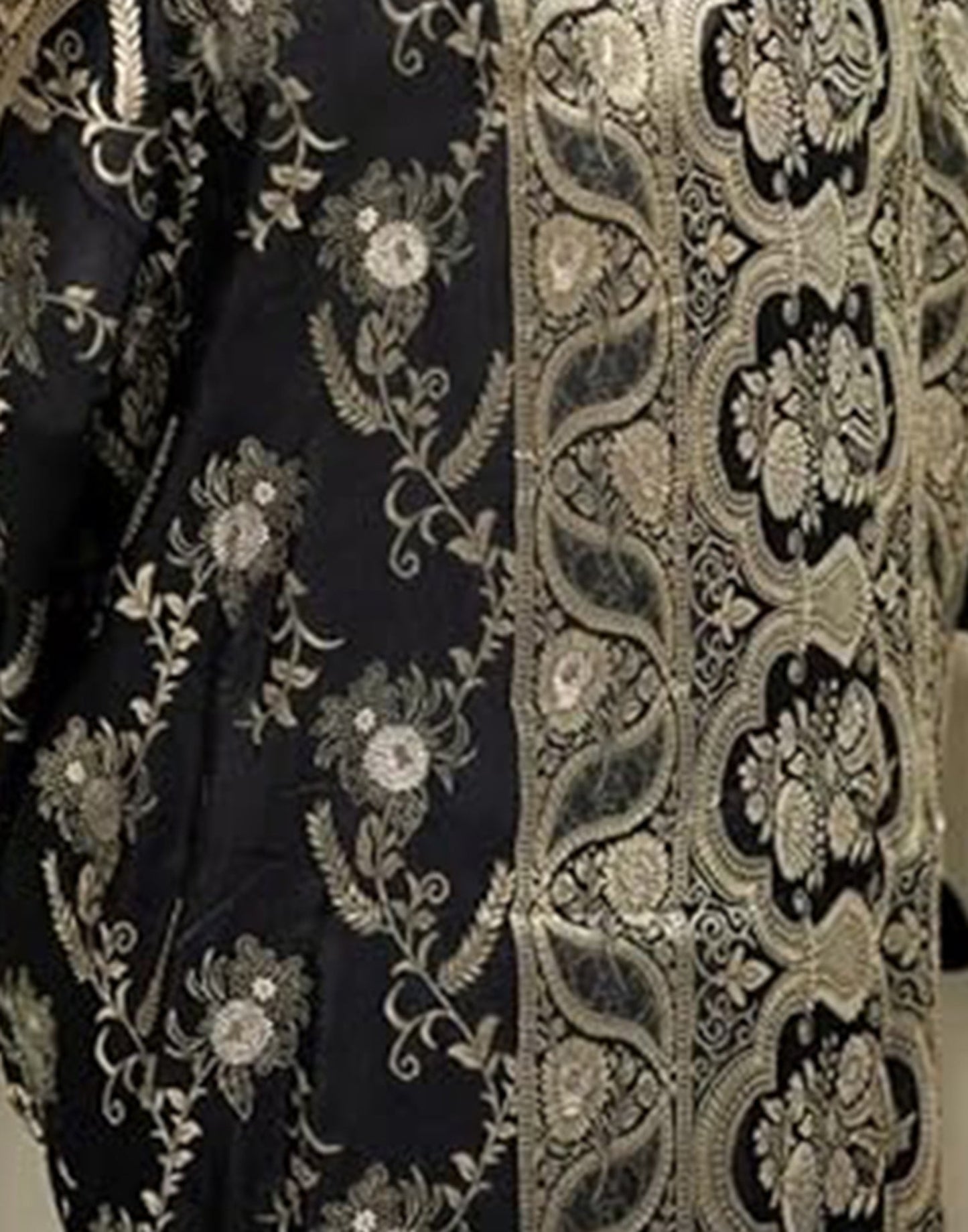 Black Silk Plain Saree