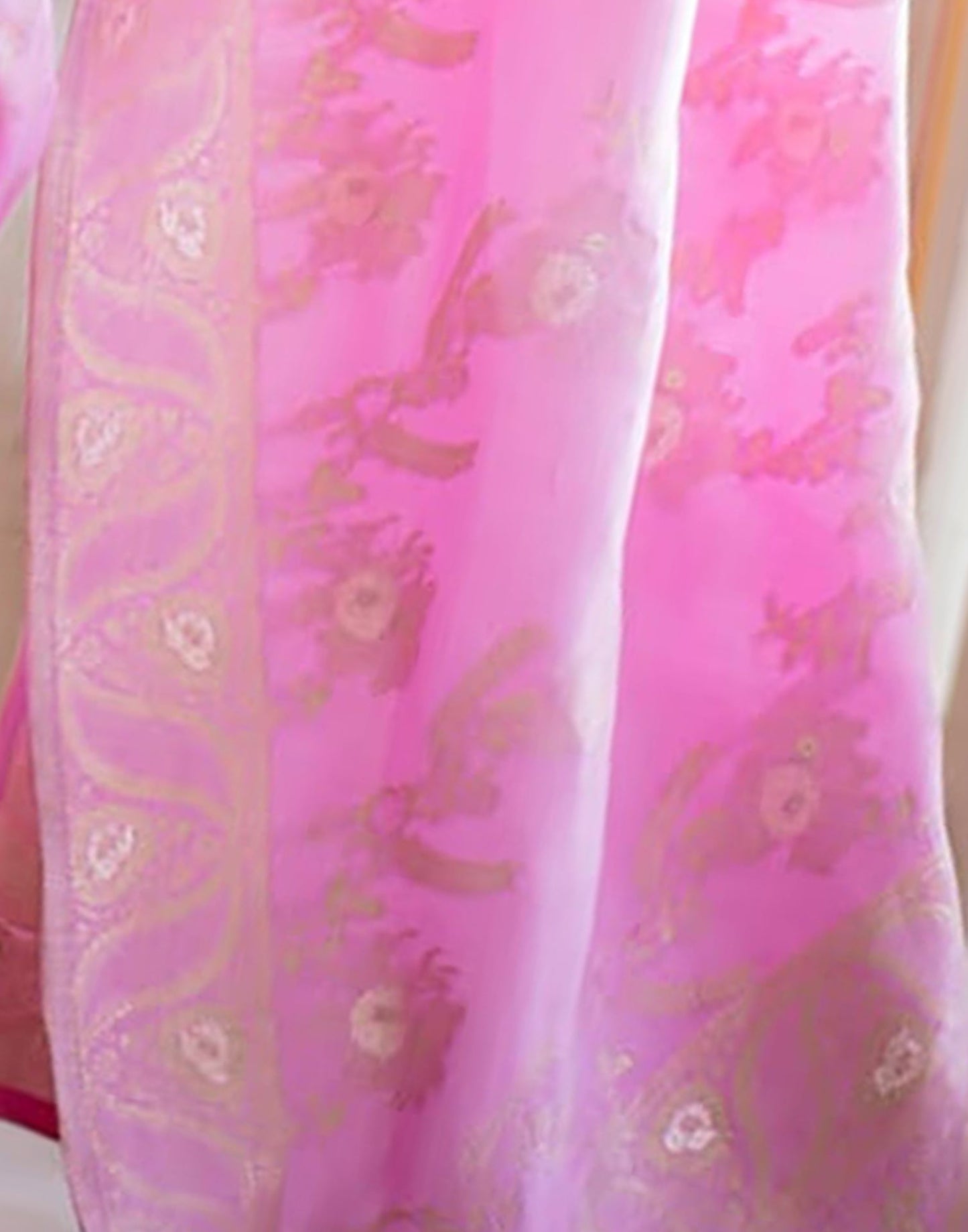 Light Pink Silk Plain Saree
