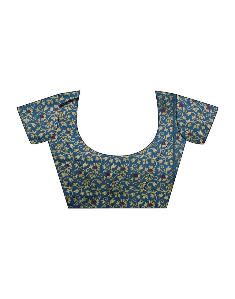 Dark Pink Silk Plain Saree