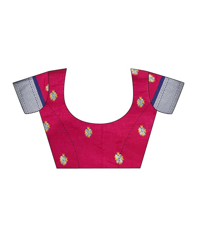 Multicoloured Silk Printed Saree