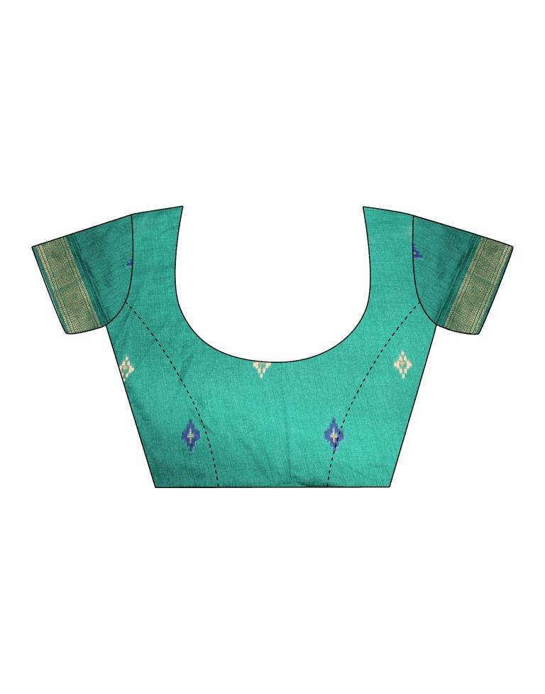 Grey Silk Printed Saree