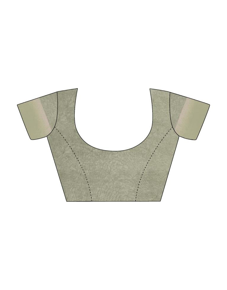 Dark Khaki Georgette Printed Saree