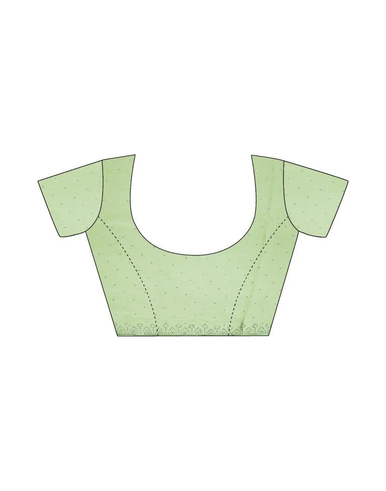 Light Green Chiffon Plain Saree