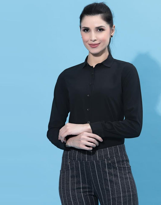 Black Solid Shirt | Leemboodi