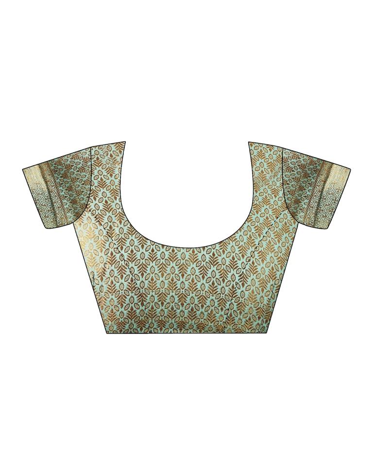 Light Blue Silk Plain Saree