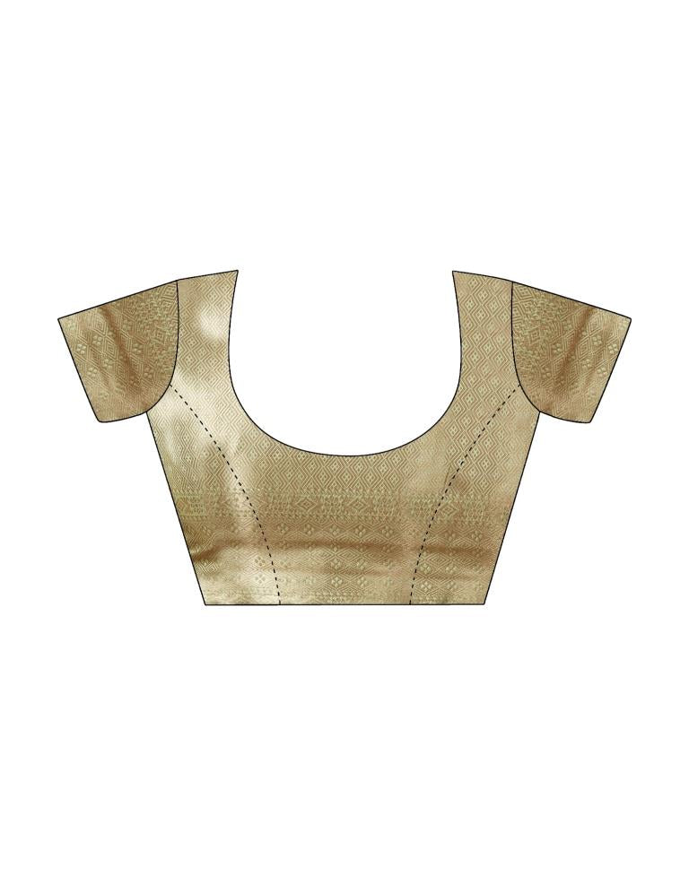 Pista Green Organza Woven Saree