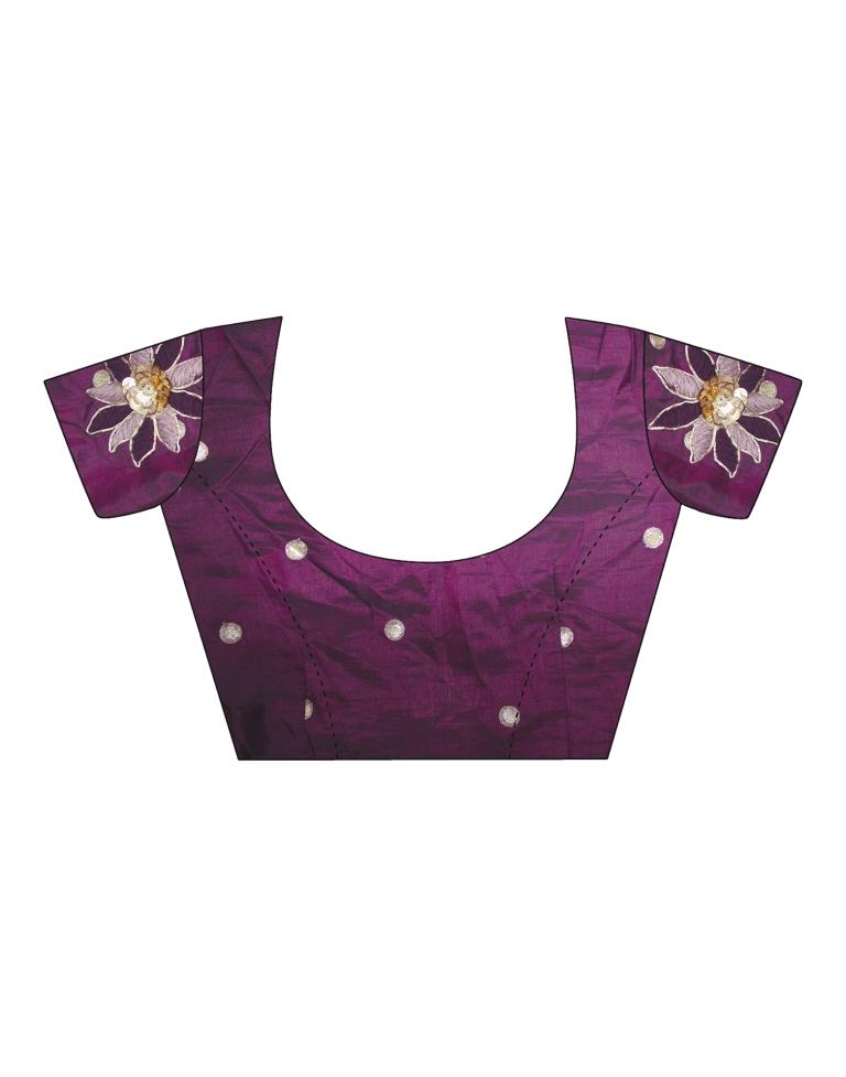 Light Mauve Georgette Plain Saree