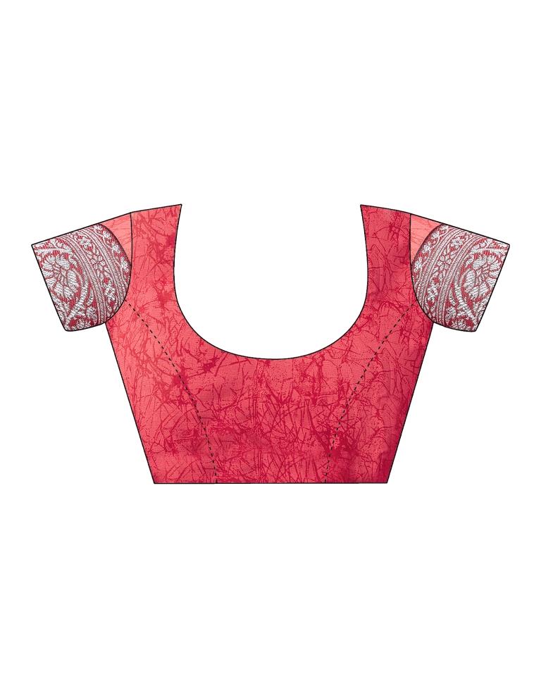 Red Georgette Printed Saree