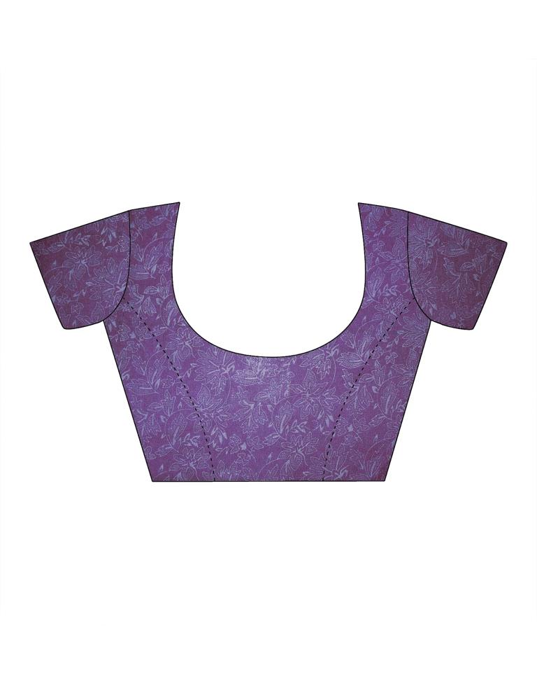 Purple Georgette Printed Saree