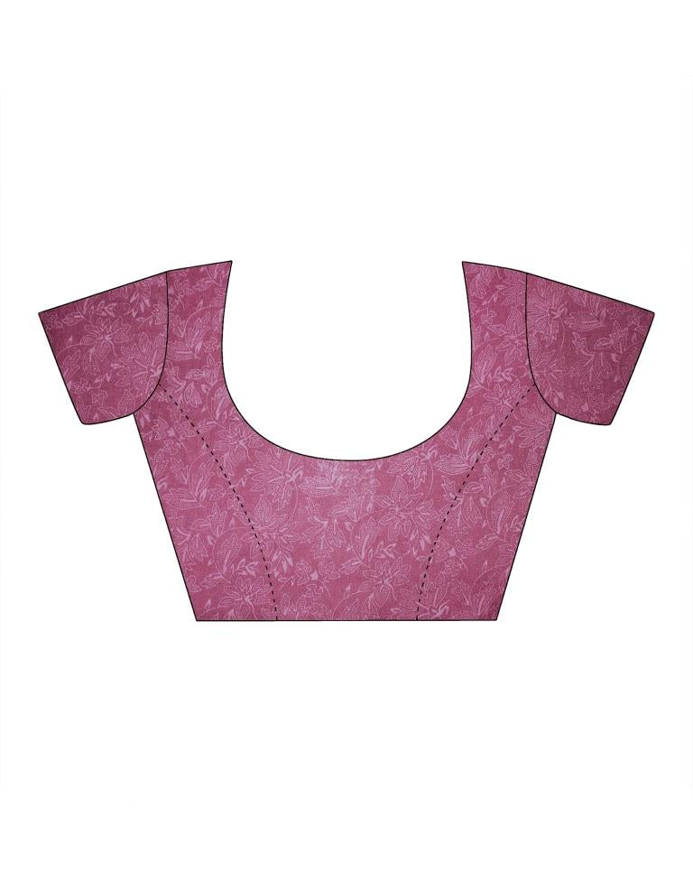 Deep Magenta Georgette Printed Saree