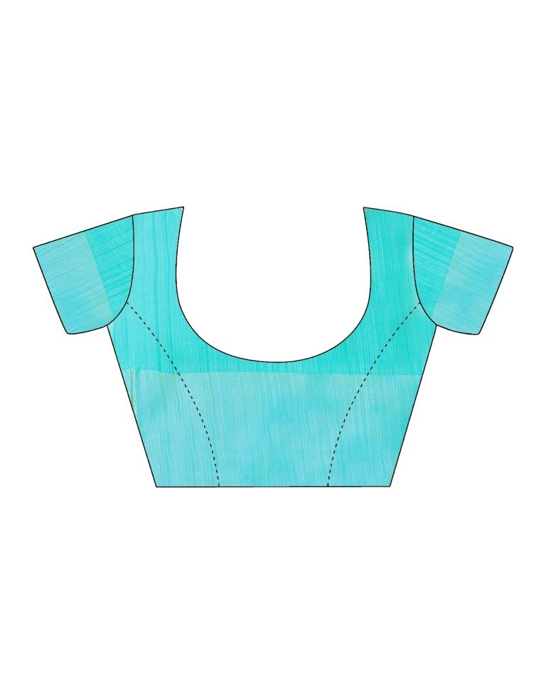 White Georgette Printed Saree