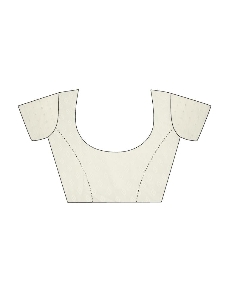 Cream Georgette Printed Saree