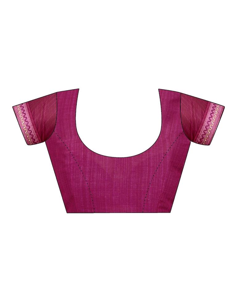 Pink Chiffon Printed Saree